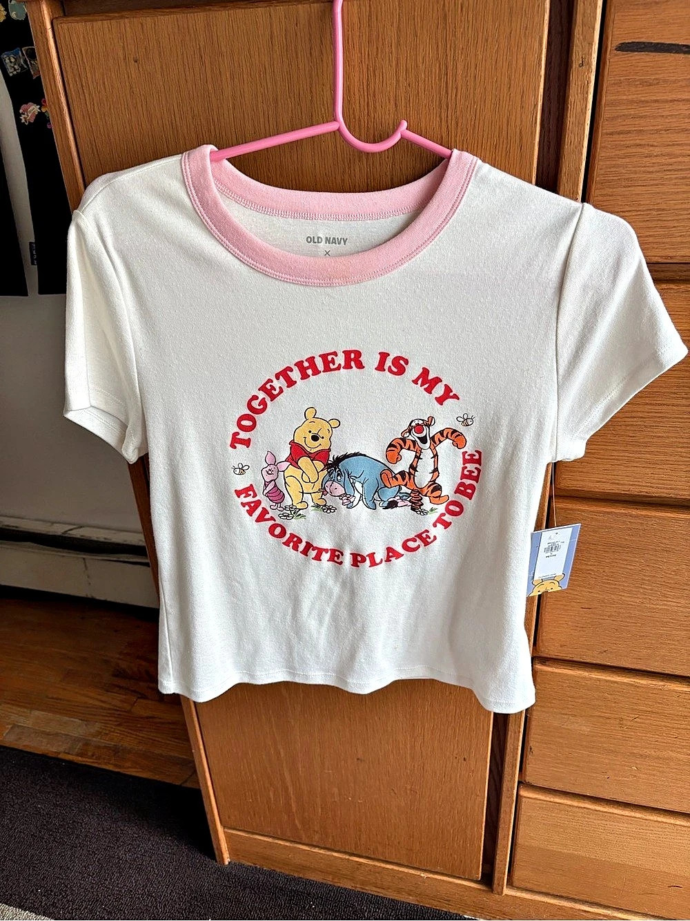 Old Navy Disney Winnie the Pooh Graphic Ringer Tee NWT